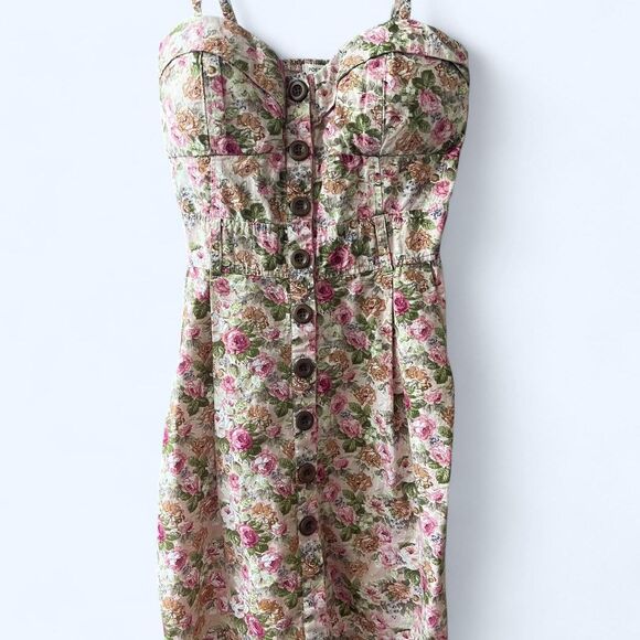 Poetry Floral dress with button-up front and adjustable straps - Picture 1 of 4